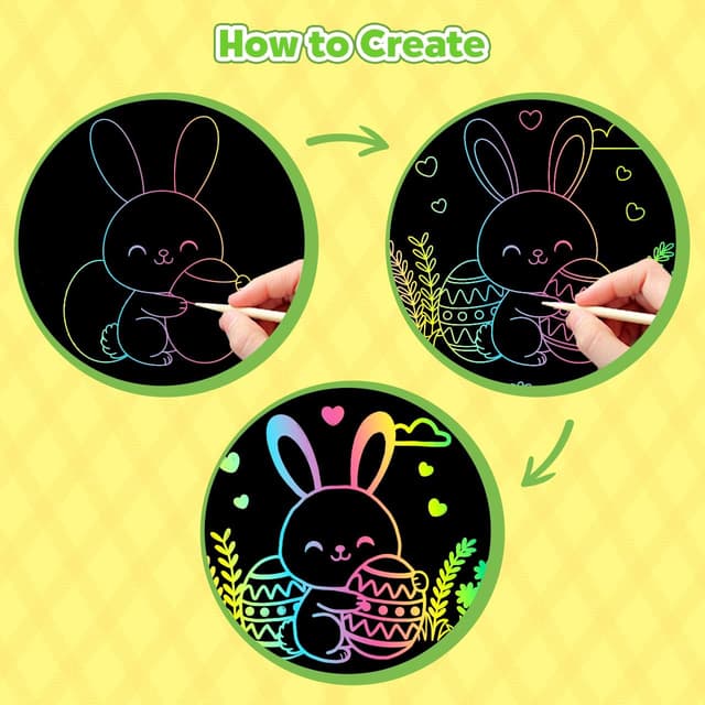 Thumbnail 4 de ZMLM Rainbow Scratch Paper 100PCS