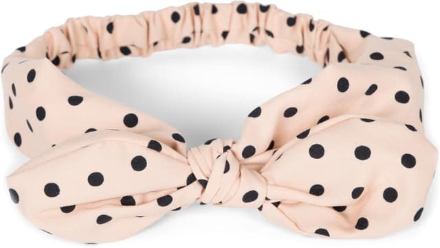 Thumbnail 6 de styleBREAKER bandeau pour femmes à pois, nœud souple et cordon élastique (pin-up rockabilly) – Abricot-Beige