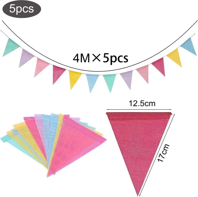 Detalle 2 de GUO-YING Wimpelkette Outdoor 20 m, 60 Flaggen