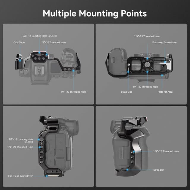 Thumbnail 4 de SMALLRIG 3830B Kit Cage portable pour Canon R5