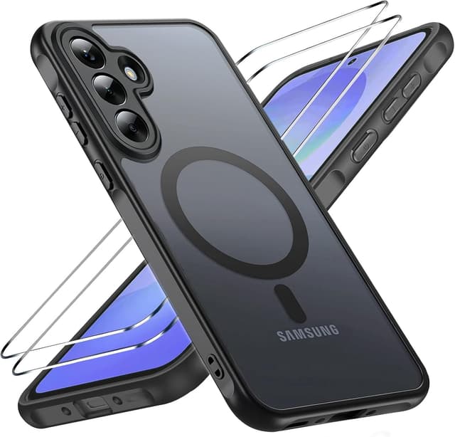 Detalle de ANLYGOLD coque magnétique translucide avec protection écran et caméra pour Samsung Galaxy A57 5G compatible MagSafe