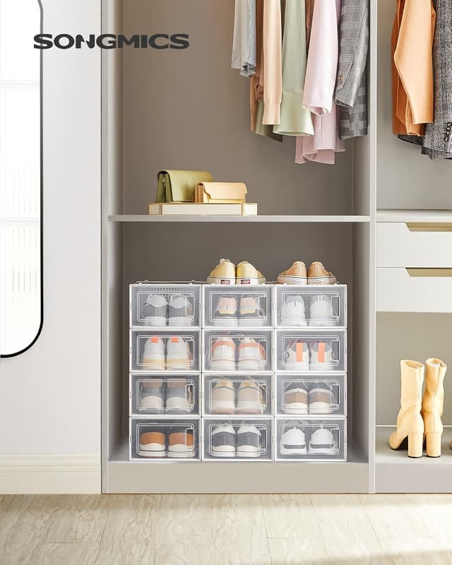 Thumbnail 1 de SONGMICS LSP08SWT Scatole per Scarpe 8 pack