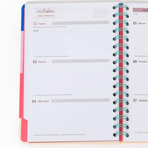 Detalle de Mr. Wonderful Agenda Anual Office 2026 Vista Semanal + Bolígrafo Bo-Bo borrable