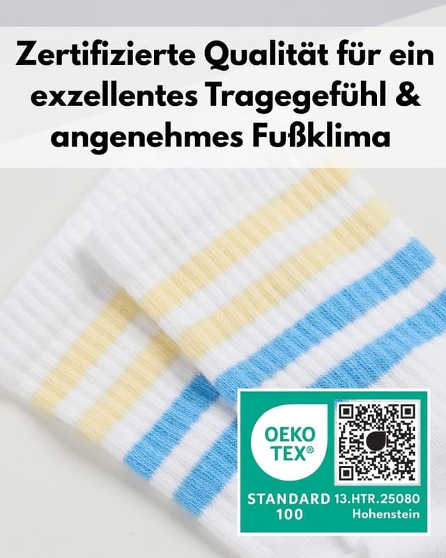 Detalle de sockenkauf24 Damen Tennissocken (6 Paar) – Sportsocken mit verstärkter Ferse & Fußspitze
