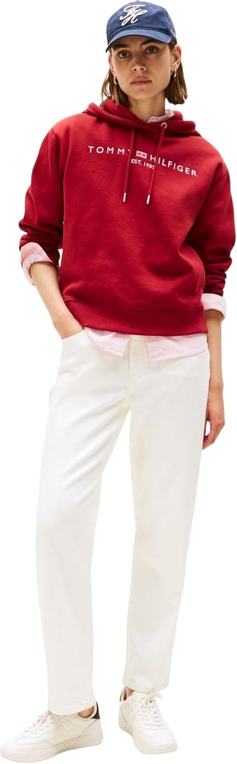 Detalle de Tommy Hilfiger Women’s Logo Hoodie for everyday comfort