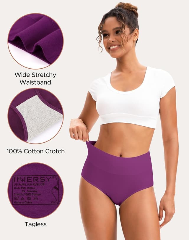 Detalle 2 de INNERSY High Waisted Cotton Panties 5-Pack