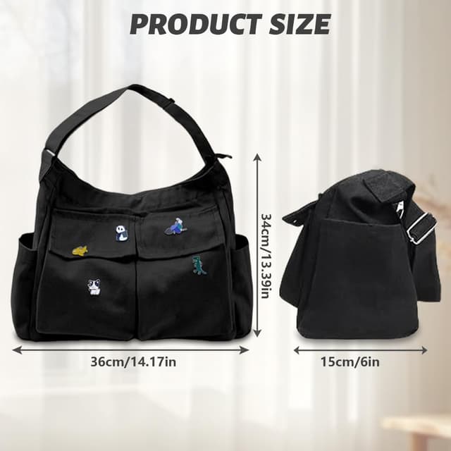 Detalle 2 de Aucuu Borsa donna tracolla Tote/Shopper con scomparti per scuola, lavoro e viaggi