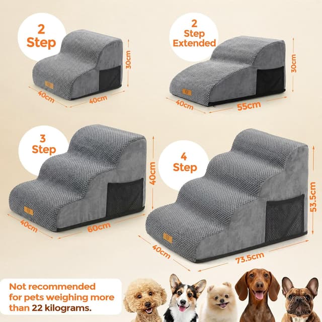 Detalle 2 de Masthome Dog Ramp 4-step Foam Steps