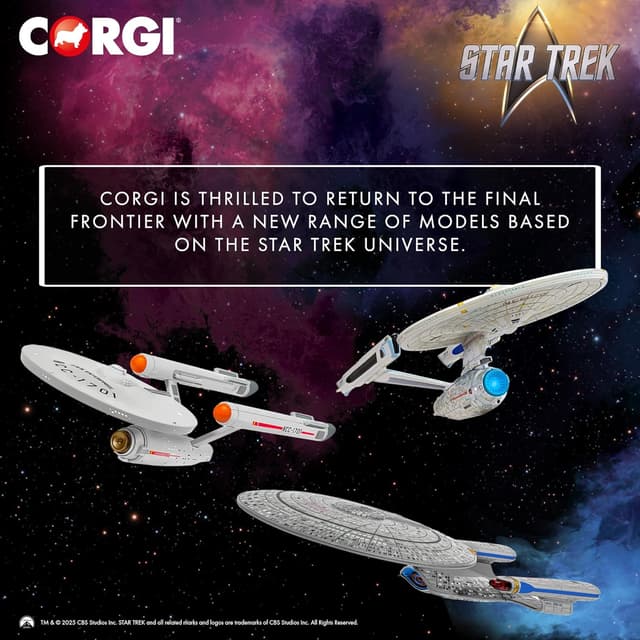 Detalle de Corgi CC96610 Star Trek – USS Enterprise NCC-1701 (Originalserie) Druckguss-Sammelmodell mit TV-Filmlizenz