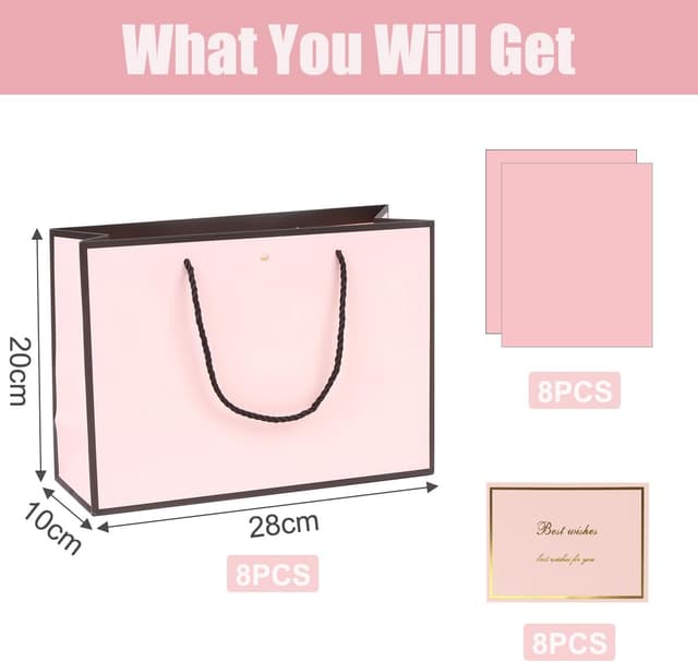 Thumbnail 1 de Gift bags for thank you, 28 x 20 x 10cm