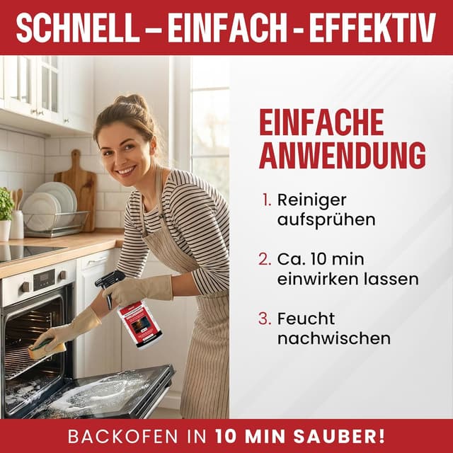 Detalle de PRAXS Backofenreiniger & Grillreiniger Konzentrat (500 ml) – Aktivschaum, wirksam in 10 Minuten