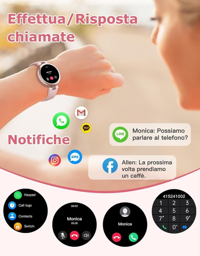 Detalle 2 de SHANG WING smartwatch donna con SpO2