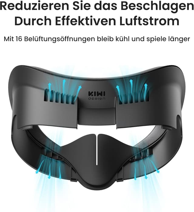 Detalle de KIWI design V3 Face Cover Pad für Meta Quest 3 – Faceplate-Polster, kompatibel mit Quest-3-Zubehör, nicht für Quest 3S