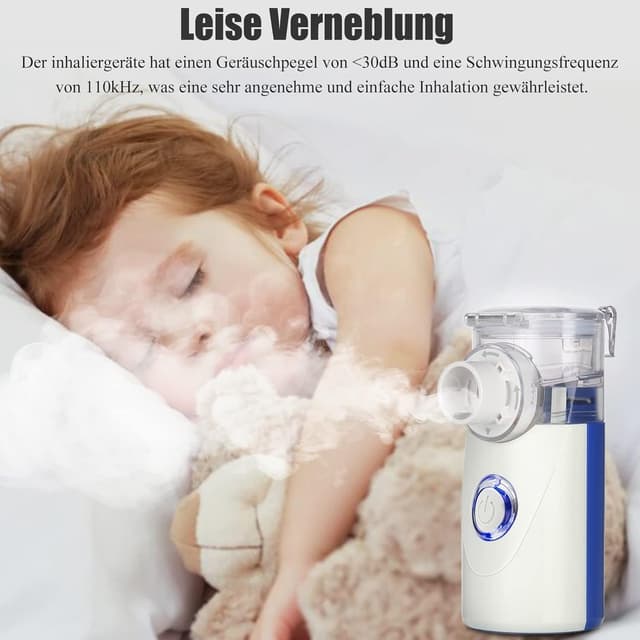 Detalle de Wholede Nebulizador Portátil Azul