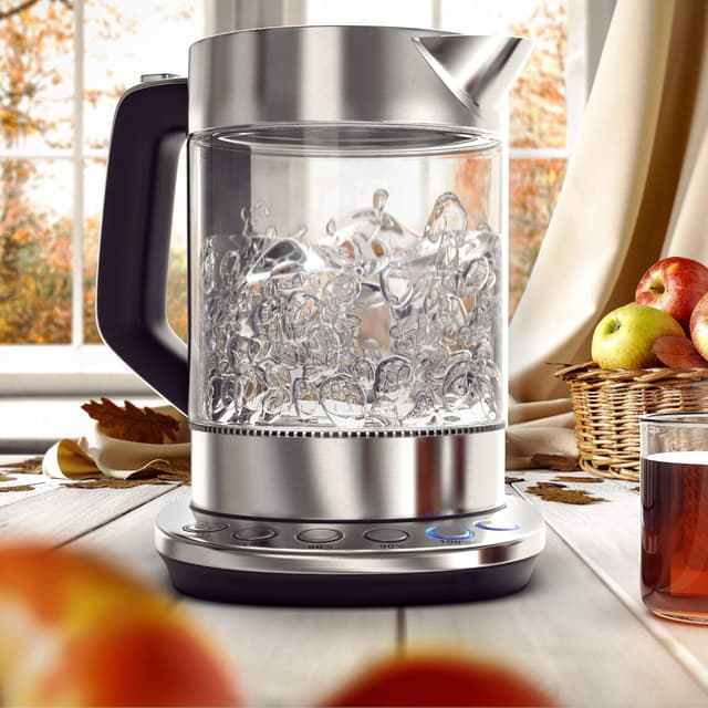 Thumbnail 6 de Arendo Glas-Wasserkocher mit Temperatureinstellung und Warmhaltefunktion (1,5 l, 2200 W)