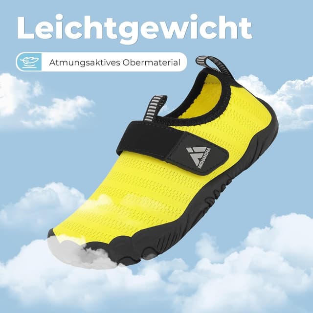 Detalle de Mishansha Kinder Badeschuhe mit Schnell-Trocknung, rutschfester Sohle (Gr. 24–35)