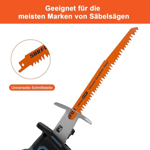 Thumbnail 3 de SURFOU Lame 240mm 5TPI per seghetti alternati 📐