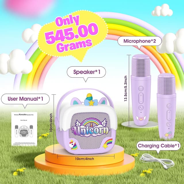 Thumbnail 6 de Mini Karaoke Unicorn Bluetooth 6h Battery