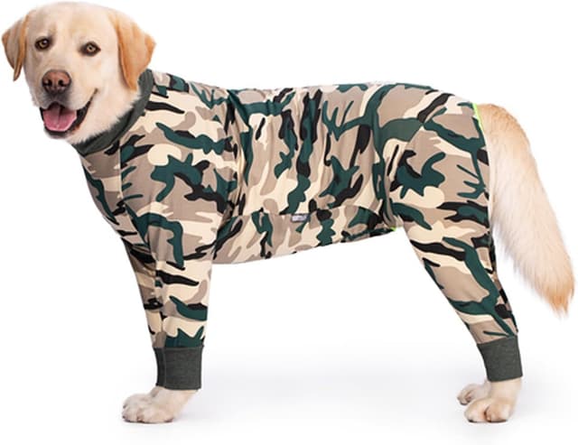 Detalle de Lightweight Cotton Dog Pajamas Jumpsuit for Medium & Large Dogs (Anti-Hair Recovery Onesie)