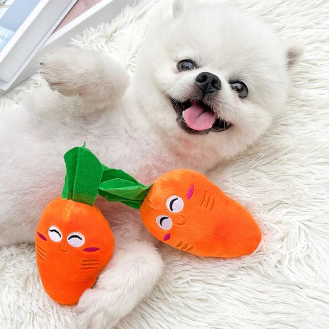 Detalle 1 de BRTNUP 8 Pack Dog Squeaky Toys for Puppy — plush squeaky chew toys for small to medium dogs