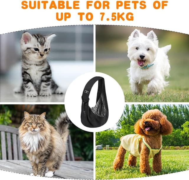 Thumbnail 6 de AUYAO Borsa da Viaggio per Cani e Gatti fino a 7,5 kg regolabile, con tasche e tracolla