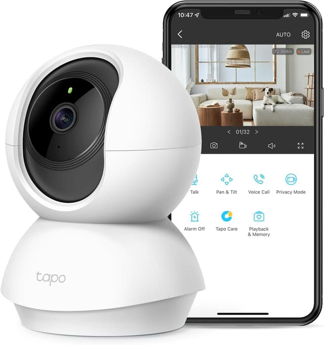 Detalle de TP-Link Tapo C210 2K Pan-Tilt Indoor Security Camera (Baby & Pet Monitor)