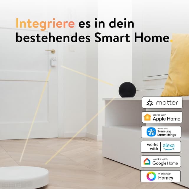 Detalle de Nuki Smart Lock Go (2025) – elektronisches Türschloss mit Bluetooth, WLAN & Matter, inkl. Keypad