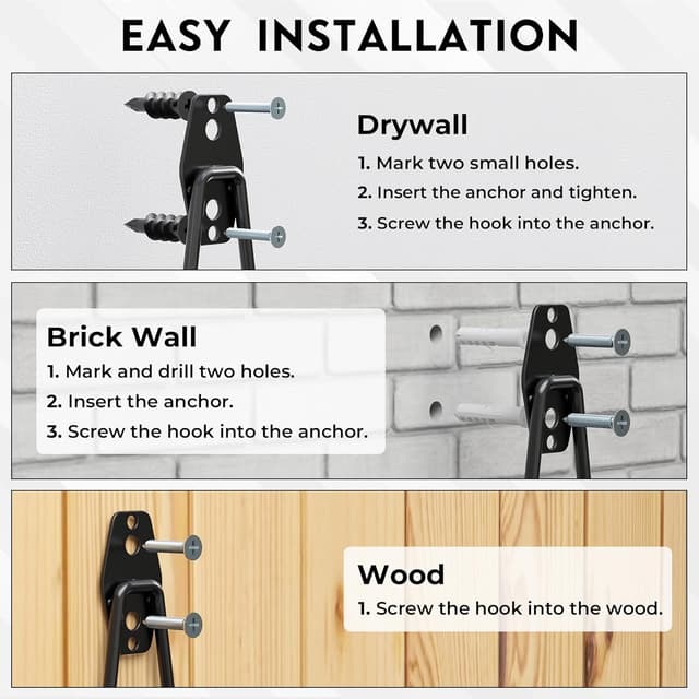 Detalle 2 de BONTEC garage hooks 16 pack, heavy duty