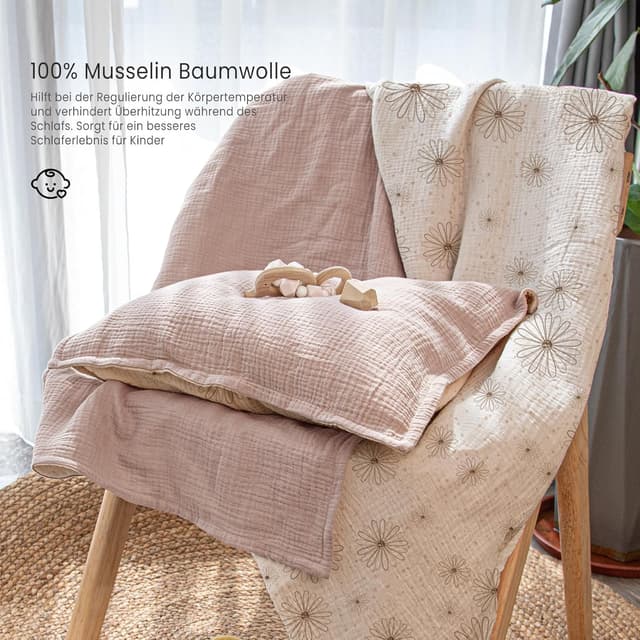 Thumbnail 4 de lulumoon Musselin Kinderbettwäsche 100x135