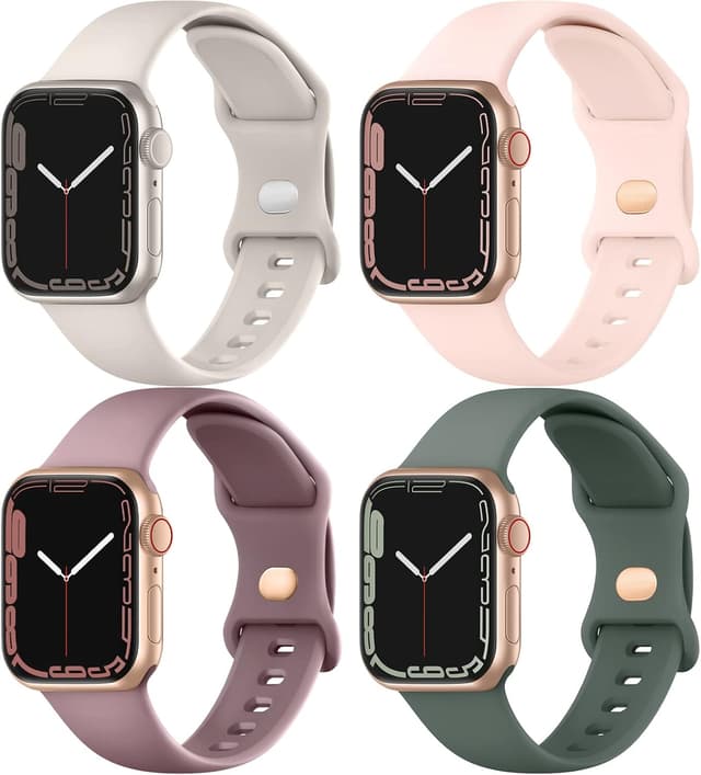 Thumbnail 6 de Adepoy Apple Watch silicone strap 4 pack
