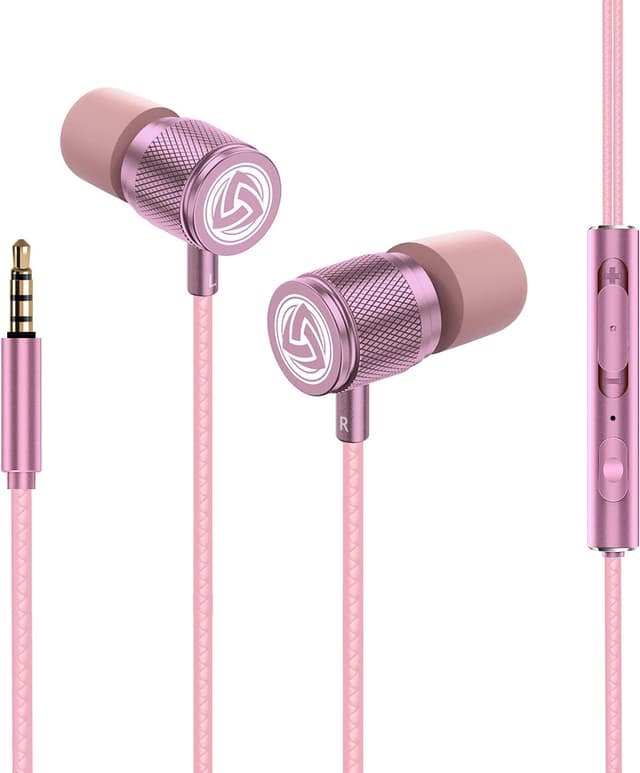 Thumbnail 6 de LUDOS Ultra Wired Earbuds (In-Ear) with Microphone, Noise Isolating, Memory Foam Tips, 5-Year Warranty — Pink
