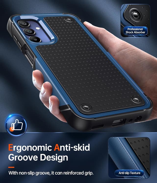 Detalle de Samsung Galaxy A15 case, tempered glass 2 pack