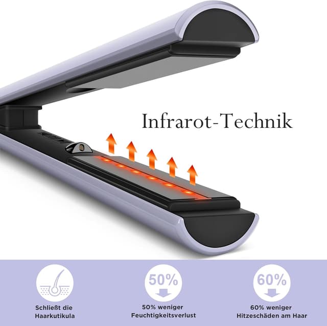 Detalle 2 de Infrarot Ionen Haarglätter 2 in 1