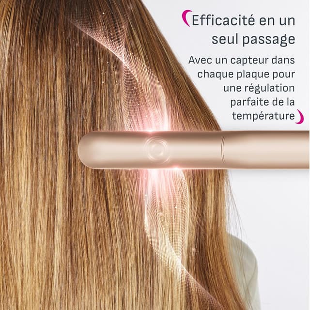 Detalle de Calor Thermocare Trésor Lisseur SF8121C0 : lissage efficace en un seul passage, cheveux protégés