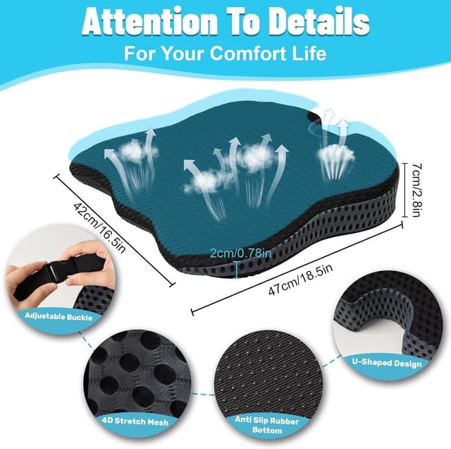 Thumbnail 1 de Omtofo Cuscino a cuneo in memory foam per sedile