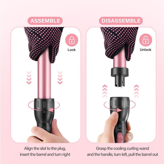 Thumbnail 6 de BESTOPE MIX Boucleur à cheveux 5 en 1 avec lisseur – kit de bouclage et embouts 10 à 32 mm