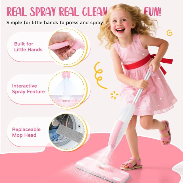 Detalle de Kids cleaning toy set 3+ spray mop