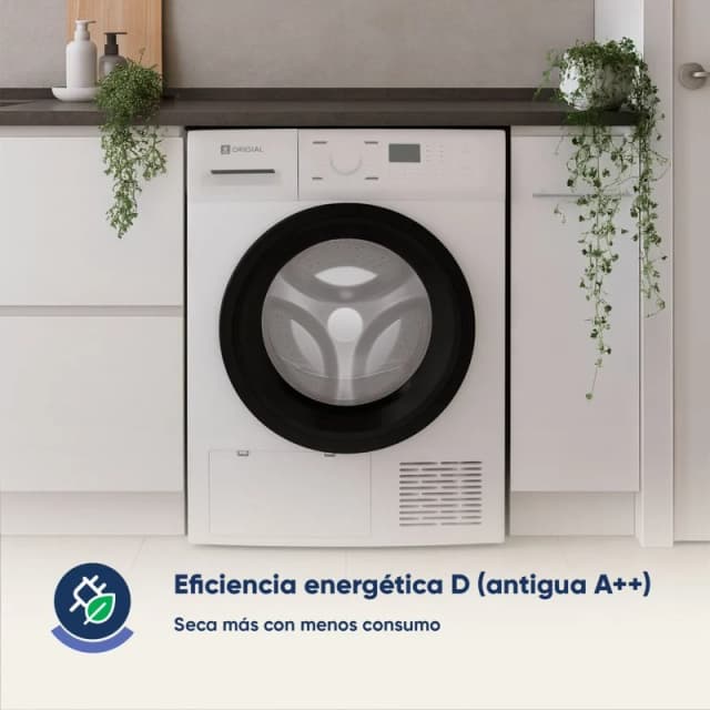Detalle 2 de Origial ORIDRY8AWD secadora 8 kg bomba de calor