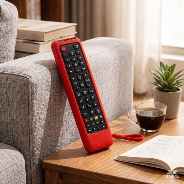 Detalle de Silicone remote cover for Samsung TV remotes (BN59-01175N / BN59-01315B / AA59-00741A / AA59-00786A) – washable anti-slip case with lanyard
