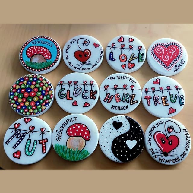 Thumbnail 5 de Hisredsun 60 Flache Steine 5 cm 🎨