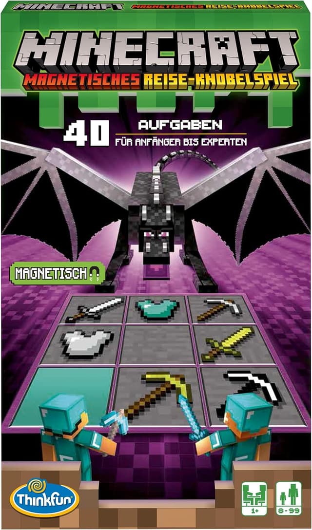 Detalle de ThinkFun 76402 Minecraft magnetisches Reisespiel