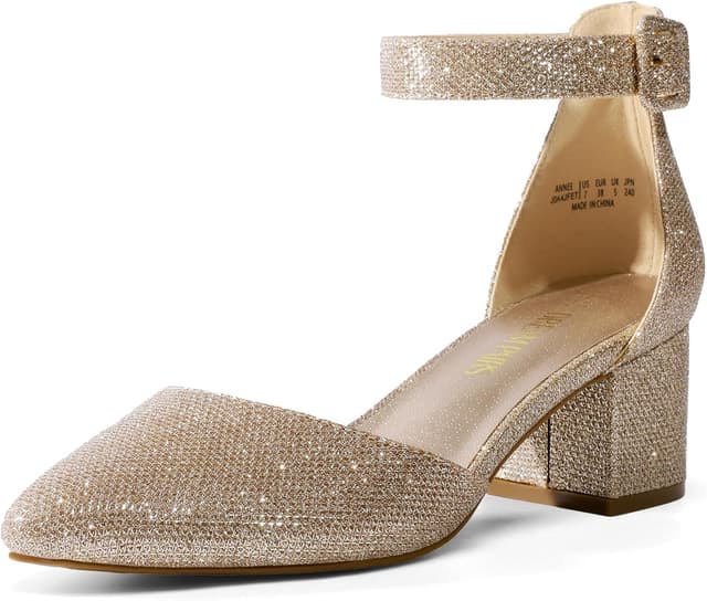 Detalle de DREAM PAIRS décolleté donna con tacco grosso e punta, comode ed eleganti