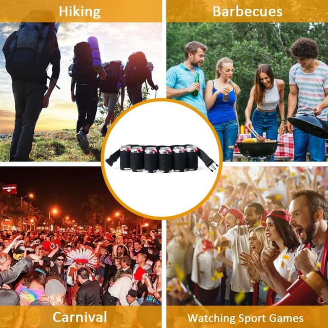 Thumbnail 4 de MUCHER Portable Trinker Gürtelhalter 6 Getränke 🍺