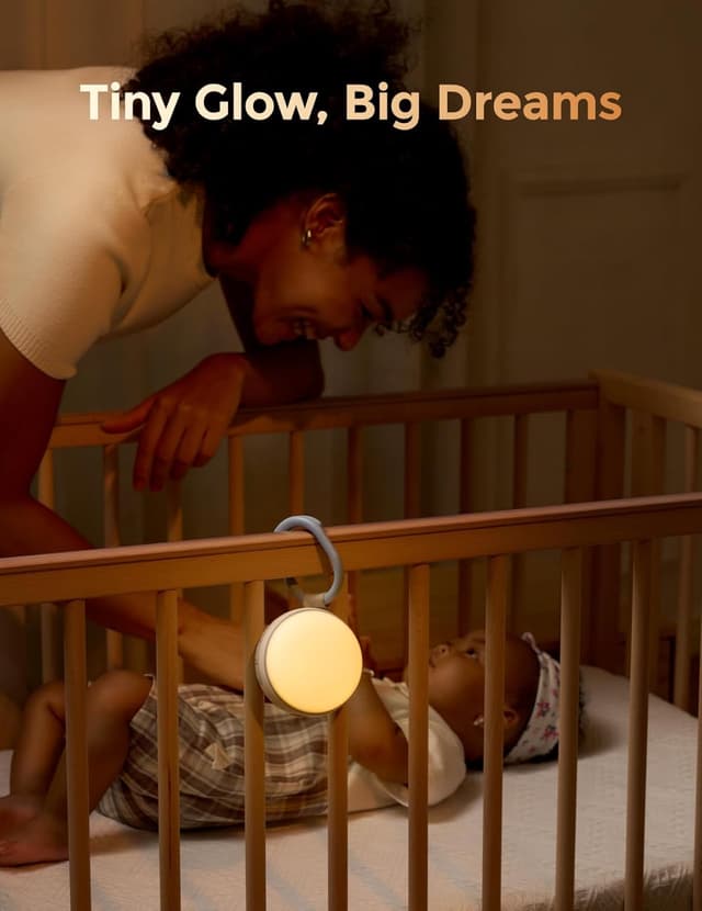 Detalle de Momcozy WN06 Portable White Noise Machine with Night Light (Rechargeable, Bluetooth Speaker) – Grey