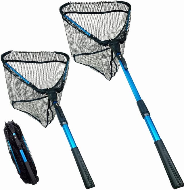Detalle de Senston Falt-Kescher mit Teleskopstangengriff für Kajak, Salmon, Catfish, Bass & Trout