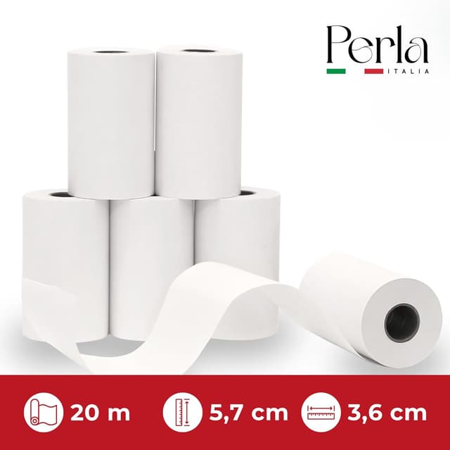 Detalle 2 de Perla rotoli termici POS 57x20 mm, 20 rotoli