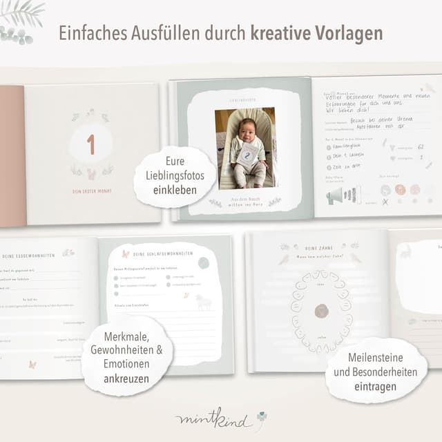 Thumbnail 4 de mintkind Mein erstes Jahr Babyalbum Wald 176 Seiten