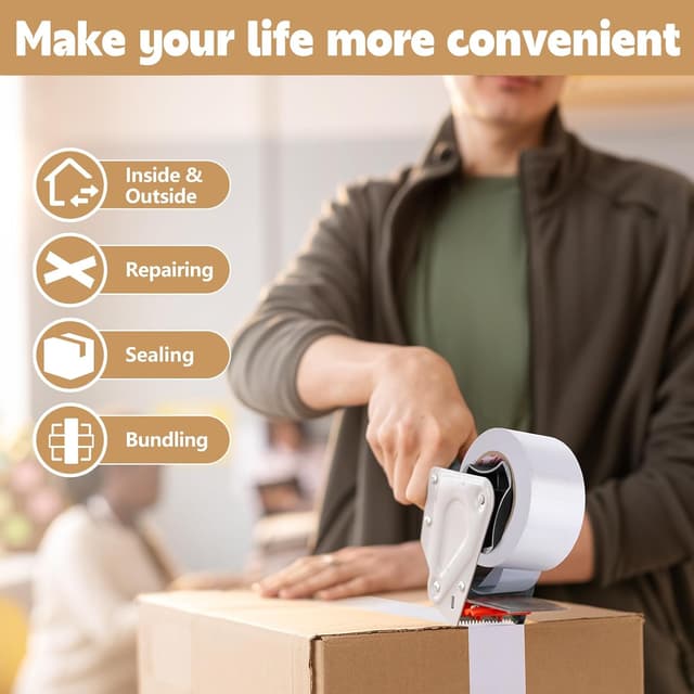 Thumbnail 6 de Fyguard 3 Rolls Duct Tape (48mm x 28m) Heavy Duty gaffer tape set in black, silver & white