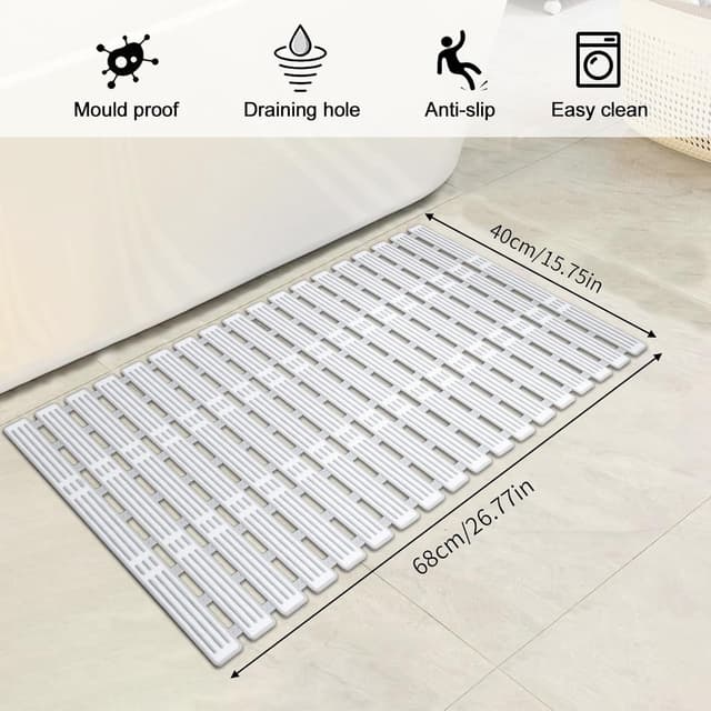 Detalle de Non slip shower mat 68 x 40 cm