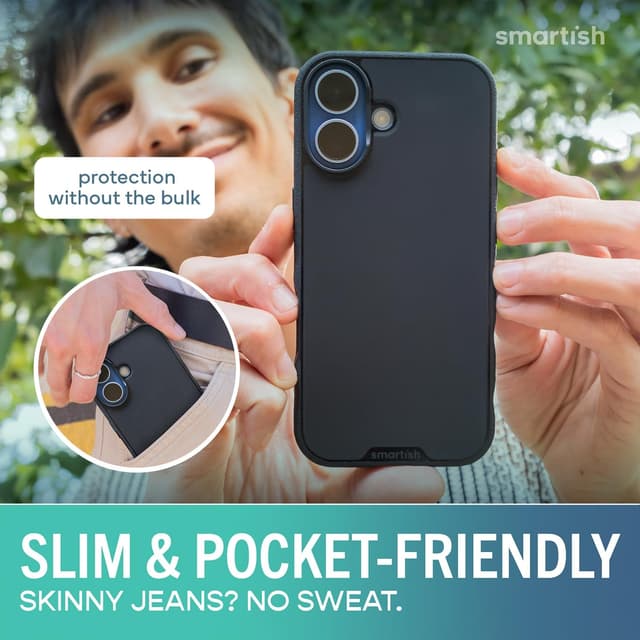 Thumbnail 6 de Smartish Gripmunk iPhone 17 MagSafe Case with Camera Control Protection (Black Tie Affair)